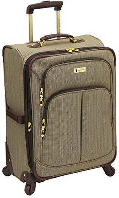 London Fog Solid soft Body Expandable Check-in Luggage - inch(Green
