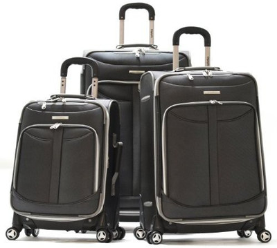 Olympia Solid Soft Body Expandable Check-in Luggage - inch(Black