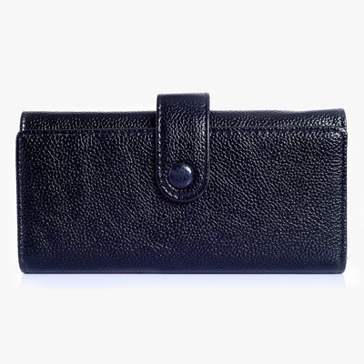 Lino Perros Women Black Artificial Leather Wallet(12 Card Slots)