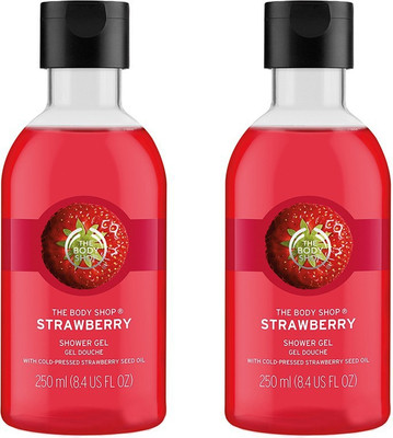 The Body Shop Strawberry Shower Gel Pack Of 2(500 ml, Pack of 2)