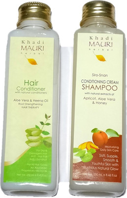 Khadi Mauri HVN Cream Conditioning ShampooAlovera Conditioner(Set of 2)