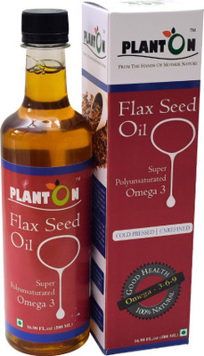 Planton Cold-Pressed, Unrefined FLAX SEED OIL ( Extract Oil Plastic Bottle(500 ml)