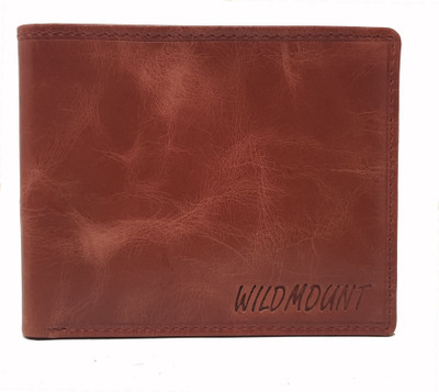 Wildmount Men Tan Genuine Leather Wallet(8 Card Slots)