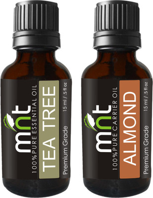 MNT Combo of Tea tree Oil and Almond Oil For Hair Growth, Skin care (Each 15ML)(Set of 2)
MNT Combo of Tea tree Oil and Almond Oil For Hair Growth, Skin care (Each 15ML)(Set of 2)