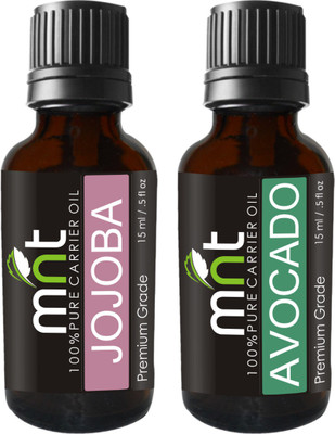 MNT Combo of Jojoba Oil and Avocado Oil For Hair Growth, Skin care (Each 15ML)(Set of 2)
MNT Combo of Jojoba Oil and Avocado Oil For Hair Growth, Skin care (Each 15ML)(Set of 2)