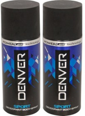 Denver BLUE SPORT Deodorant Spray - For Men(300 ml, Pack of 2)