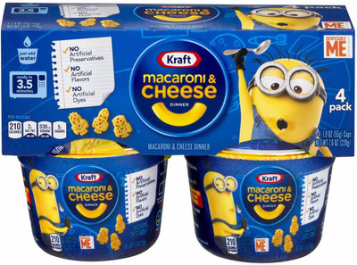 Kraft Macaroni & Cheese Dinner Cups, Despicable Me - 220g (7.76oz) Macaroni Pasta(220 g)
Kraft Macaroni & Cheese Dinner Cups, Despicable Me - 220g (7.76oz) Macaroni Pasta(220 g)