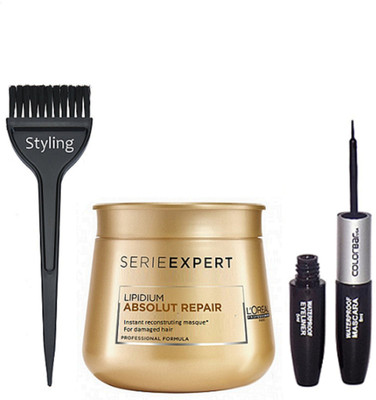 styling Hair Brush, L'Oreal Absolut Repair Masque, colorbar 2 In 1 Eyeliner & Mascara(Set of 3)
styling Hair Brush, L'Oreal Absolut Repair Masque, colorbar 2 In 1 Eyeliner & Mascara(Set of 3)