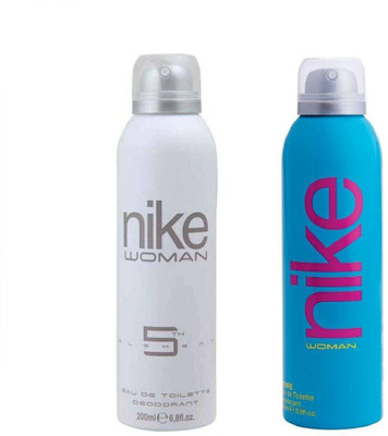 Nike N5Th Element & Azure Eau De Toilette Deodorant Spray - For Women(400 ml, Pack of 2)
Nike N5Th Element & Azure Eau De Toilette Deodorant Spray - For Women(400 ml, Pack of 2)