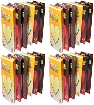 XFORCE luxury Dotted & Multi Flavored Condoms 72's Condom(Set of 24, 72S)