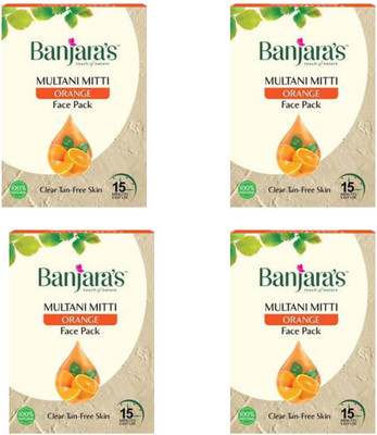 Banjara's Multani Mitti Orange (Pack of 4)Face Pack(100 g)