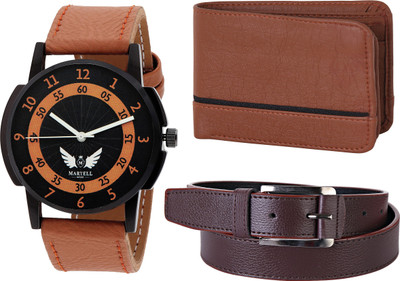 Martell Analog Watch Combo(Brown)