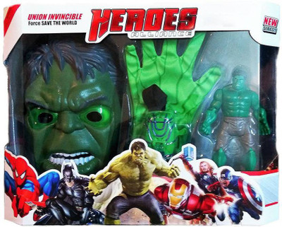 Prince Toys 3 in 1 Beautiful Gift Set of Avenger (Hulk) A Perfect Dress up for Kids. (Multicolor)(Multicolor) 
Prince Toys 3 in 1 Beautiful Gift Set of Avenger (Hulk) A Perfect Dress up for Kids. (Multicolor)(Multicolor)