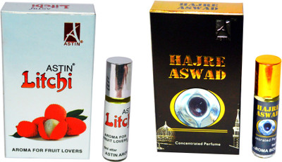Astin Litchi Fruity and Hajre Aswad UAE Edition Floral Attar(Blue Lotus)