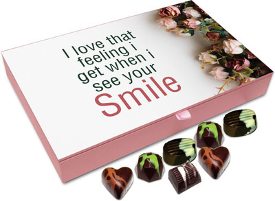 Chocholik Gift Box - I love that feeling i get when i see your Smile Chocolate Box - 12pc Truffles(144 g)
Chocholik Gift Box - I love that feeling i get when i see your Smile Chocolate Box - 12pc Truffles(144 g)