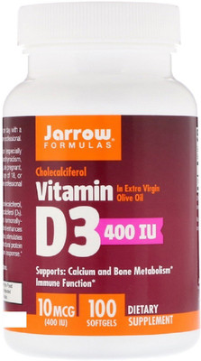 Jarrow Formulas Jarrow Formulas, Vitamin D3, Cholecalciferol,(100 No)
