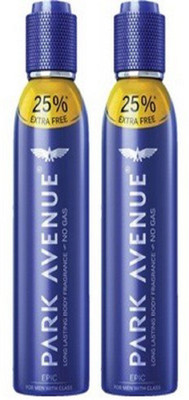 park avenue epic Body Fragrance, 150ml (Pack of 2) Body Spray - For Men & Women(400 ml, Pack of 2)
park avenue epic Body Fragrance, 150ml (Pack of 2) Body Spray - For Men & Women(400 ml, Pack of 2)