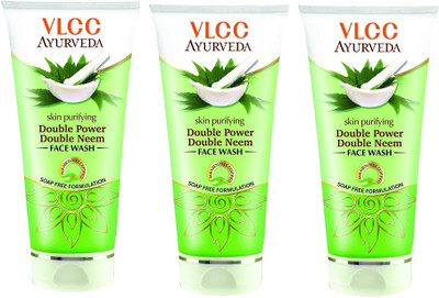 VLCC Ayurveda Skin Purifying Double power double neem face wash 100ml(Pack of 3) Face Wash(300 ml)
VLCC Ayurveda Skin Purifying Double power double neem face wash 100ml(Pack of 3) Face Wash(300 ml)