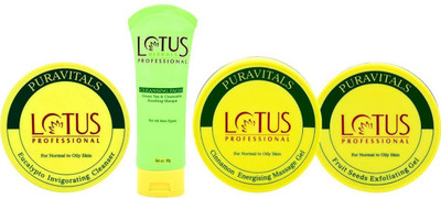 Lotus Professional Puravitals Facial Kit 500 ml(Set of 4) 
Lotus Professional Puravitals Facial Kit 500 ml(Set of 4)