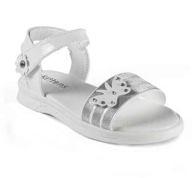 KITTENS Girls Velcro Flats(White
