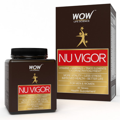 WOW Life Science NuVigor - Vitamins+Minerals+Trace Elements(60 No)