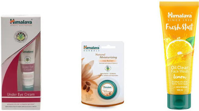 Himalaya under eye cream, natural moisturizing lip butter, Fresh Start Oil Clear lemon Face Wash(Set of 3)
Himalaya under eye cream, natural moisturizing lip butter, Fresh Start Oil Clear lemon Face Wash(Set of 3)