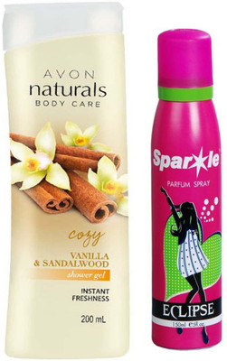 Avon Anew vanilla and sandalwood shower gel 200 ml With one sparkle perfume spray 150 ml(Set of 2)
Avon Anew vanilla and sandalwood shower gel 200 ml With one sparkle perfume spray 150 ml(Set of 2)