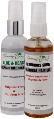 Glowing Buzz Combo of Herbal Sulphate Free Shampoo (110ml) and Luxurious Shine Natural Hair Oil (100ml)(Set of 2)
Glowing Buzz Combo of Herbal Sulphate Free Shampoo (110ml) and Luxurious Shine Natural Hair Oil (100ml)(Set of 2)