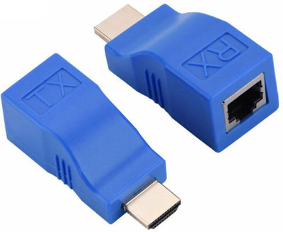 Microware HDMI Extender to RJ45 Over Cat 5e/6 Network LAN Ethernet Adapter HDMI Adapter (Blue) HDMI Adapter(Compatible with TV, Blue)
Microware HDMI Extender to RJ45 Over Cat 5e/6 Network LAN Ethernet Adapter HDMI Adapter (Blue) HDMI Adapter(Compatible with TV, Blue)