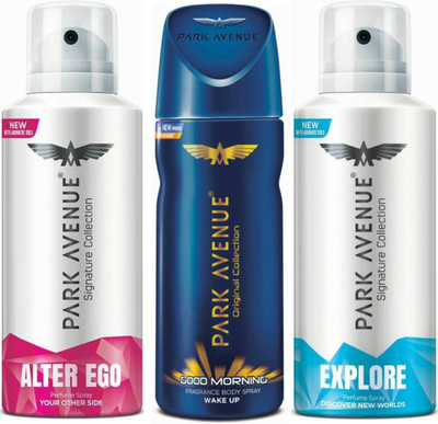 Park Avenue 1 Alter Ego & 1 Good Morning & 1 Explore Body Spray - For Men(390 ml, Pack of 3)
Park Avenue 1 Alter Ego & 1 Good Morning & 1 Explore Body Spray - For Men(390 ml, Pack of 3)