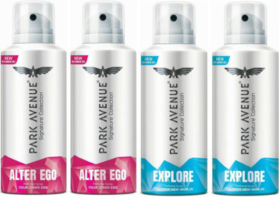 Park Avenue 2 Alter Ego & 2 Explore Body Spray - For Men(520 ml, Pack of 4)