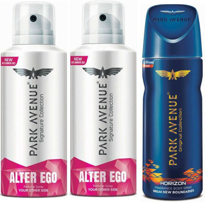 Park Avenue 2 Alter Ego & 1 Horizon Body Spray - For Men(390 ml, Pack of 3)