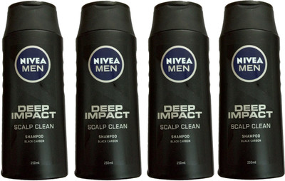 Nivea MEN DEEP IMPACT SCALP CLEAN BLACK CARBON SHAMPOO 200 ML(200 ml)