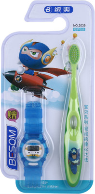 Cinco Kids Super Bristle Clean With Toy_F Soft Toothbrush