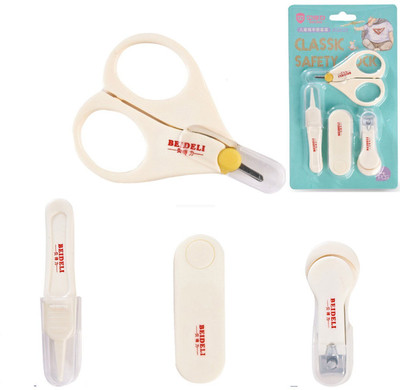 GOCART Lovely Baby Nail Care Set Child Scissors Practical Baby Nail Clipper Trimmer Nail Care Combo kit(White)