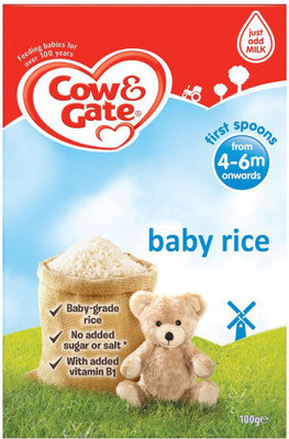 Cow&Gate First Spoons Baby Rice Baby Food 100g Cereal(100 g, 4+ Months)