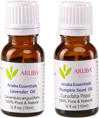 Aruba Essentials Lavender Oil & Pumpkin Seed Oil 100% Undiluted Combo of 15 ml each(30 ml)
Aruba Essentials Lavender Oil & Pumpkin Seed Oil 100% Undiluted Combo of 15 ml each(30 ml)