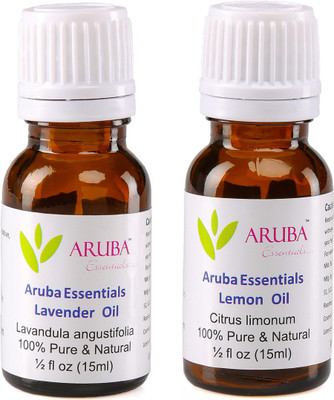 Aruba Essentials Lavender Oil & Lemon Oil 100% Undiluted Combo of 15 ml each(30 ml)
Aruba Essentials Lavender Oil & Lemon Oil 100% Undiluted Combo of 15 ml each(30 ml)