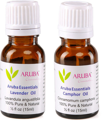Aruba Essentials Lavender Oil & Camphor Oil 100% Undiluted Combo of 15 ml each(30 ml)
Aruba Essentials Lavender Oil & Camphor Oil 100% Undiluted Combo of 15 ml each(30 ml)