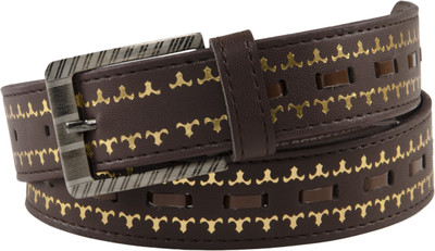 Bacchus Men Formal Brown Artificial Leather Belt