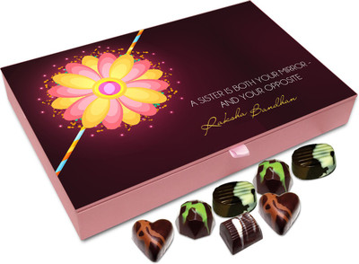 Chocholik Rakhi Gift Box – Sister Love - 12pc Truffles(144 g)