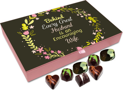 Chocholik Gift Box - Behind Every Great Husband Is an Encouraging Wife - 12pc Truffles(144 g)
Chocholik Gift Box - Behind Every Great Husband Is an Encouraging Wife - 12pc Truffles(144 g)