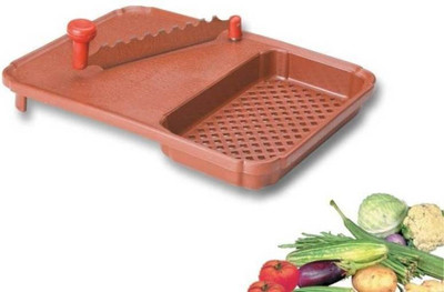 Mantavya Cut And Wash Vegetable & Fruits Plastic Cutting Board NA Peeler(Brown)
Mantavya Cut And Wash Vegetable & Fruits Plastic Cutting Board NA Peeler(Brown)
