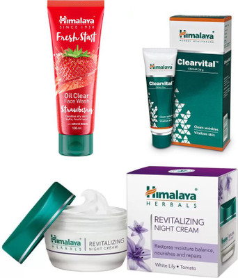 Himalaya Revitalizing Night Cream, clearvital cream, fresh start oil clear strawberry face wash(Set of 3)
Himalaya Revitalizing Night Cream, clearvital cream, fresh start oil clear strawberry face wash(Set of 3)