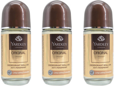 Yardley London Orignal Deodorant Roll-On Alcohol Free 50ML Each (Pack of 3) Deodorant Roll-on - For Men(150 ml, Pack of 3)
Yardley London Orignal Deodorant Roll-On Alcohol Free 50ML Each (Pack of 3) Deodorant Roll-on - For Men(150 ml, Pack of 3)