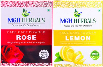 MGH Herbals Rose & Lemon Peel Powder Pack of 2 (Each 100grm)(200 g)