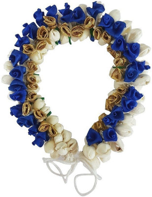 AASA Wedding Gajra Accessories For Women Juda Hair Accessories Gajra Blue Hair Band(Blue)