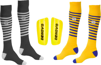 DeNovo Football Kit (One Pair Large Shin Guard + Two Pairs Lycra Striped Knee Length Football Socks) Football Kit
DeNovo Football Kit (One Pair Large Shin Guard + Two Pairs Lycra Striped Knee Length Football Socks) Football Kit