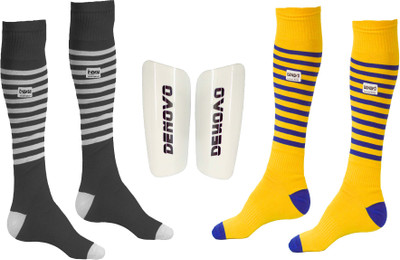 DeNovo Football Kit (One Pair Large Shin Guard + Two Pairs Lycra Striped Knee Length Football Socks) Football Kit
DeNovo Football Kit (One Pair Large Shin Guard + Two Pairs Lycra Striped Knee Length Football Socks) Football Kit