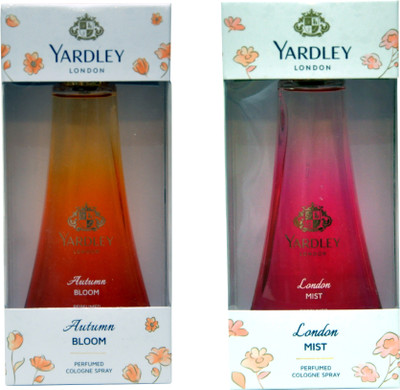 Yardley London Autumn Bloom and London MIST Cologne Combo Perfumes 100ML Each (Pack of 2) Eau de Parfum - 200 ml(For Women)
Yardley London Autumn Bloom and London MIST Cologne Combo Perfumes 100ML Each (Pack of 2) Eau de Parfum - 200 ml(For Women)
